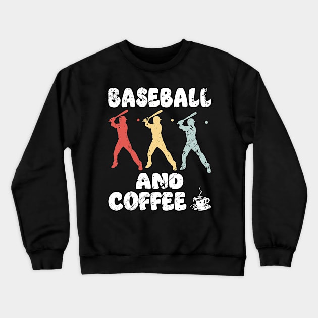 Baseball and Coffee Lover Vintage Crewneck Sweatshirt by sports_hobbies_apparel